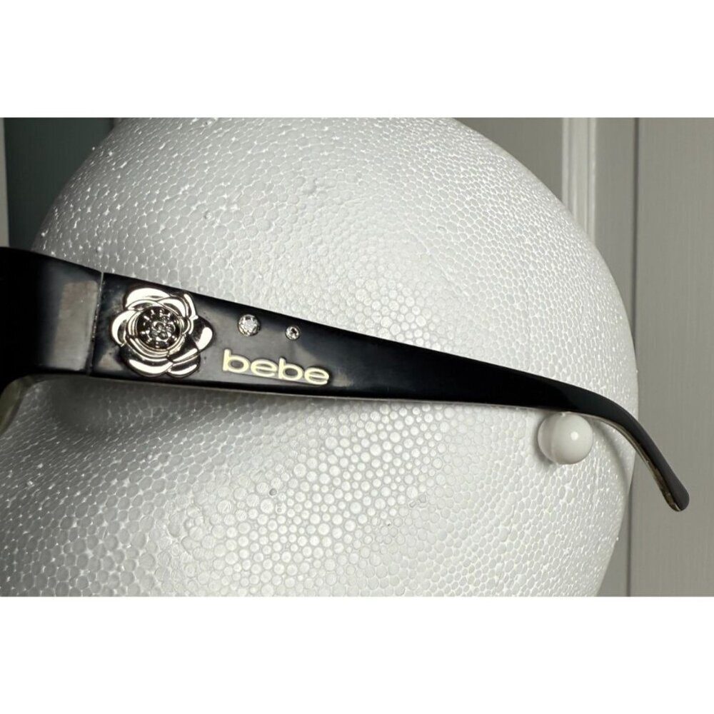 Bebe Designer Eyeglasses Zyl Frame In Black With Glitter Detail Style 5034 Frame - Picture 6 of 12